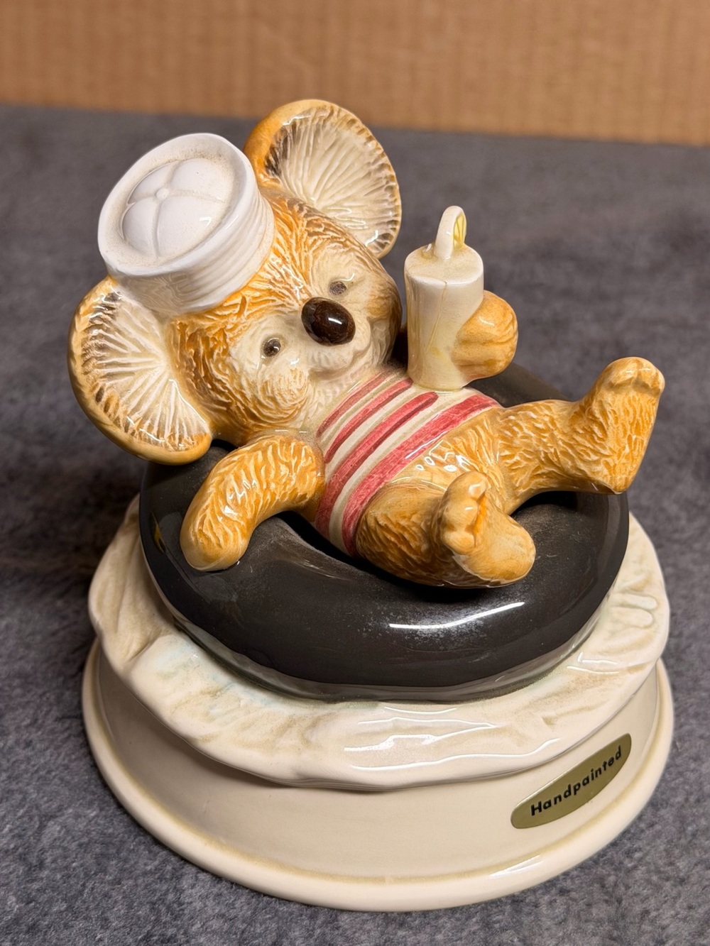 Vtg Otagiri Japan San Francisco Music Box Kirby Koala Over The Waves Gibson